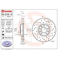BREMBO brake disc 09. C133.1X, set of 2 - Brake Disc