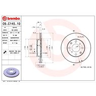 BREMBO brake disc 09. C145.10, set of 2 - Brake Disc