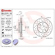 BREMBO brake disc 09. C171.1X, set of 2 - Brake Disc