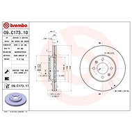 BREMBO brake disc 09. C173.11, set of 2 - Brake Disc