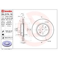 BREMBO brake disc 09. C174.10, set of 2 - Brake Disc