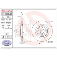 BREMBO brake disc 09. C209.21, set of 2 - Brake Disc