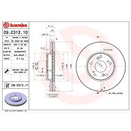 BREMBO brake disc 09. C312.11, set of 2 - Brake Disc