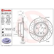 BREMBO brake disc 09. C315.21, set of 2 - Brake Disc