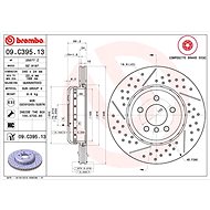 BREMBO brake disc 09. C395.13, set of 2 - Brake Disc