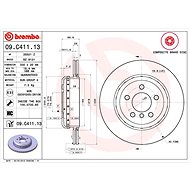 BREMBO brake disc 09. C411.13, set of 2 - Brake Disc