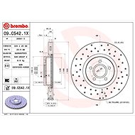 BREMBO brake disc 09. C542.1X, set of 2 - Brake Disc
