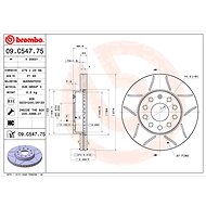 BREMBO brake disc 09. C547.75, set of 2 - Brake Disc