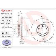 BREMBO brake disc 09. C644.11, set of 2 - Brake Disc