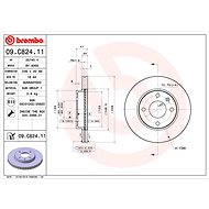 BREMBO brake disc 09. C824.11, set of 2 - Brake Disc