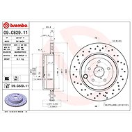 BREMBO brake disc 09. C829.11, set of 2 - Brake Disc