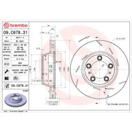 BREMBO brake disc 09. C878.31, set of 2 - Brake Disc