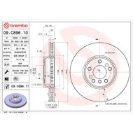 BREMBO brake disc 09. C896.11, set of 2 - Brake Disc