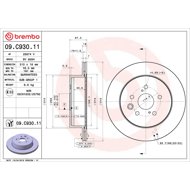 BREMBO brake disc 09. C930.11, set of 2 - Brake Disc