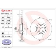 BREMBO brake disc 09. C936.11, set of 2 - Brake Disc