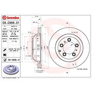 BREMBO brake disc 09. C988.21, set of 2 - Brake Disc