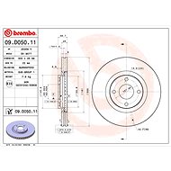 BREMBO brake disc 09. D050.11, set of 2 - Brake Disc