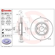 BREMBO brake disc 09. D210.11, set of 2 - Brake Disc