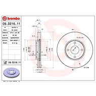 BREMBO brake disc 09. D216.11, set of 2 - Brake Disc