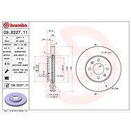 BREMBO brake disc 09. D227.11, set of 2 - Brake Disc