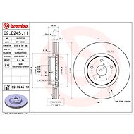 BREMBO brake disc 09. D245.11, set of 2 - Brake Disc