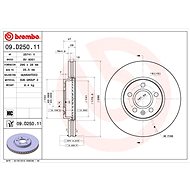 BREMBO brake disc 09. D250.11, set of 2 - Brake Disc