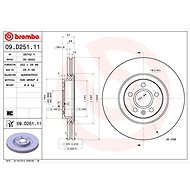 BREMBO brake disc 09. D251.11, set of 2 - Brake Disc