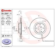 BREMBO brake disc 09. D307.11, set of 2 - Brake Disc