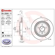 BREMBO brake disc 09. D393.11, set of 2 - Brake Disc