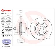 BREMBO brake disc 09. D414.11, set of 2 - Brake Disc