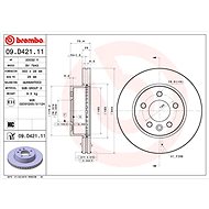 BREMBO brake disc 09. D421.11, set of 2 - Brake Disc