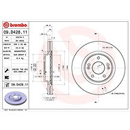 BREMBO brake disc 09. D428.11, set of 2 - Brake Disc