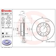 BREMBO brake disc 09. D431.11, set of 2 - Brake Disc
