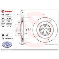 BREMBO brake disc 09. D434.11, set of 2 - Brake Disc