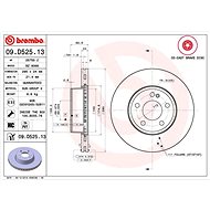 BREMBO brake disc 09. D525.13, set of 2 - Brake Disc