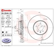 BREMBO brake disc 09. D549.23, set of 2 - Brake Disc