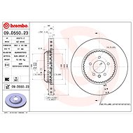 BREMBO brake disc 09. D550.23, set of 2 - Brake Disc