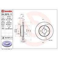 BREMBO brake disc 09. D572.11, set of 2 - Brake Disc