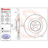 BREMBO brake disc 09. D574.11, set of 2 - Brake Disc