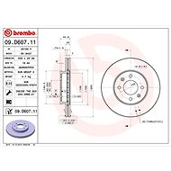 BREMBO brake disc 09. D607.11, set of 2 - Brake Disc