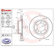 BREMBO brake disc 09. D617.11, set of 2 - Brake Disc