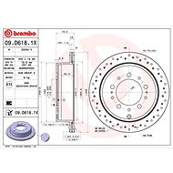 BREMBO brake disc 09. D618.1X, set of 2 - Brake Disc