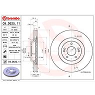 BREMBO brake disc 09. D625.11, set of 2 - Brake Disc