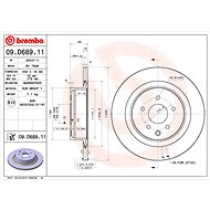BREMBO brake disc 09. D689.11, set of 2 - Brake Disc