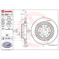 BREMBO brake disc 09. D691.11, set of 2 - Brake Disc