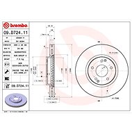BREMBO brake disc 09. D724.11, set of 2 - Brake Disc