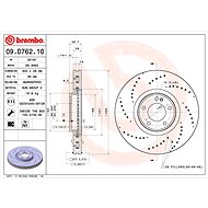 BREMBO brake disc 09. D762.10, set of 2 - Brake Disc
