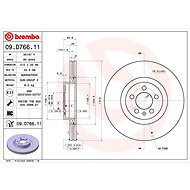BREMBO brake disc 09. D766.11, set of 2 - Brake Disc