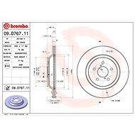 BREMBO brake disc 09. D767.11, set of 2 - Brake Disc