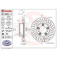 BREMBO brake disc 09. D805.11, set of 2 - Brake Disc